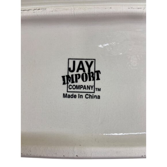 Jay Import Company Ceramic Divided Serving Tray Hand Painted Strawberry Spring - Picture 6 of 6